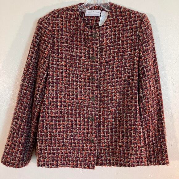 Alfred Dunner Petite‎ Knitted Tweed Blazer Jacket - Picture 1 of 5